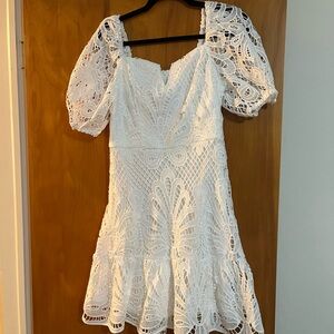 Elegant White Lace Dress
